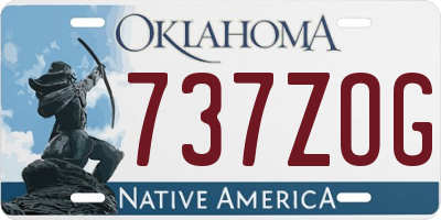 OK license plate 737ZOG