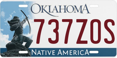 OK license plate 737ZOS