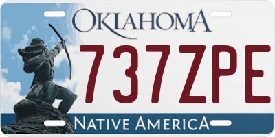 OK license plate 737ZPE