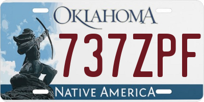 OK license plate 737ZPF