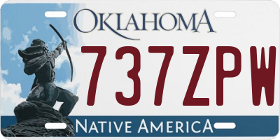 OK license plate 737ZPW