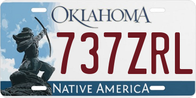 OK license plate 737ZRL