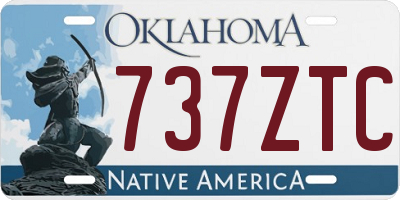OK license plate 737ZTC