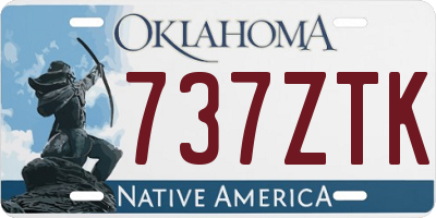 OK license plate 737ZTK