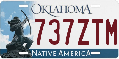 OK license plate 737ZTM