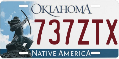 OK license plate 737ZTX