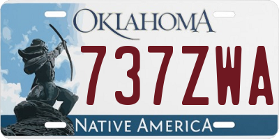 OK license plate 737ZWA