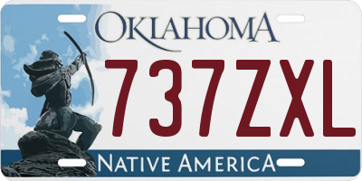 OK license plate 737ZXL