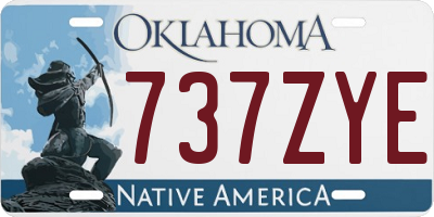 OK license plate 737ZYE
