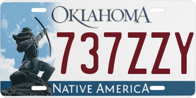 OK license plate 737ZZY