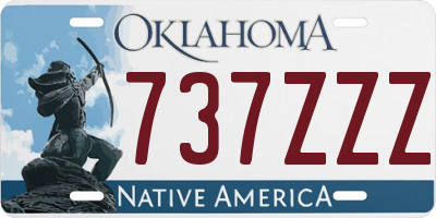 OK license plate 737ZZZ