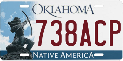 OK license plate 738ACP