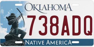 OK license plate 738ADQ
