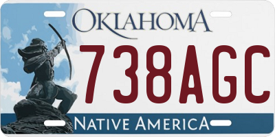 OK license plate 738AGC