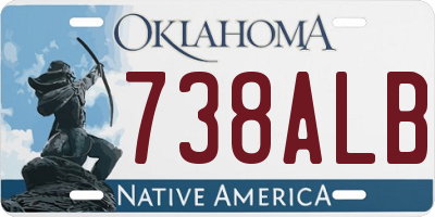 OK license plate 738ALB