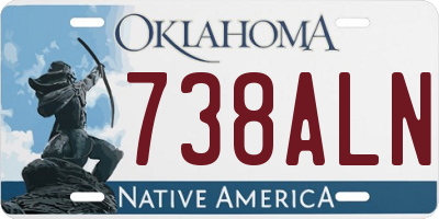 OK license plate 738ALN