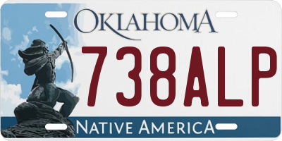 OK license plate 738ALP