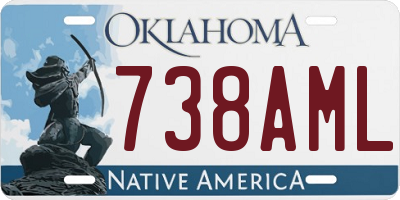 OK license plate 738AML