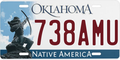 OK license plate 738AMU