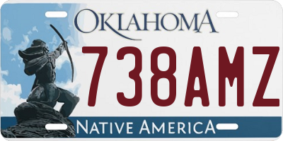 OK license plate 738AMZ