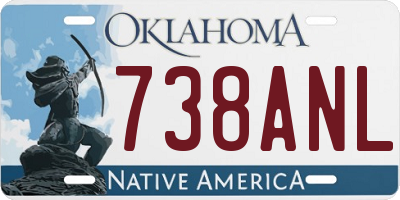 OK license plate 738ANL