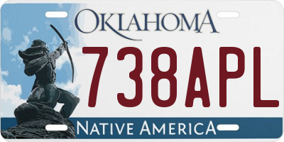 OK license plate 738APL