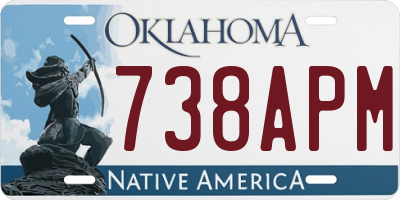 OK license plate 738APM