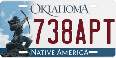 OK license plate 738APT