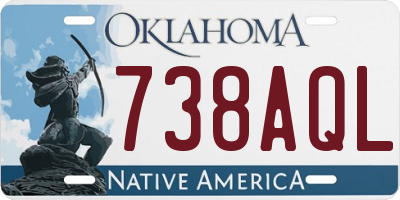 OK license plate 738AQL