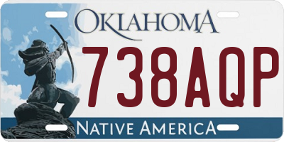 OK license plate 738AQP