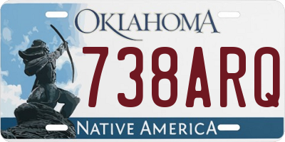 OK license plate 738ARQ