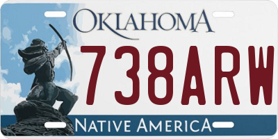 OK license plate 738ARW