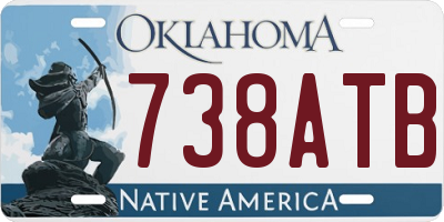 OK license plate 738ATB