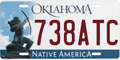 OK license plate 738ATC