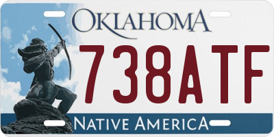 OK license plate 738ATF
