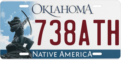 OK license plate 738ATH