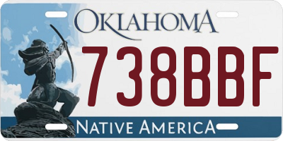 OK license plate 738BBF