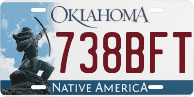 OK license plate 738BFT