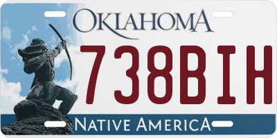 OK license plate 738BIH