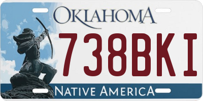 OK license plate 738BKI