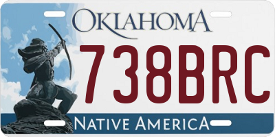 OK license plate 738BRC
