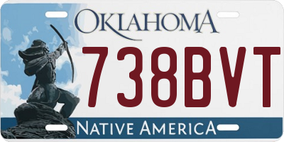 OK license plate 738BVT