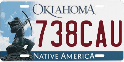 OK license plate 738CAU