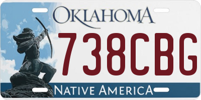 OK license plate 738CBG