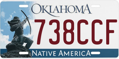 OK license plate 738CCF