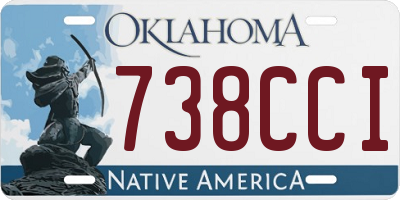 OK license plate 738CCI