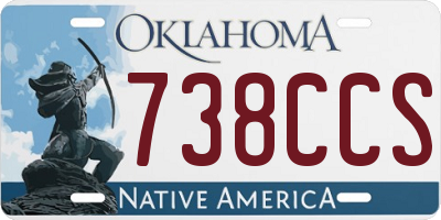 OK license plate 738CCS