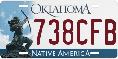 OK license plate 738CFB