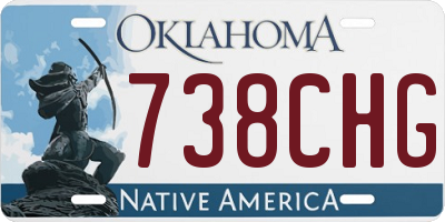 OK license plate 738CHG