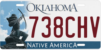 OK license plate 738CHV